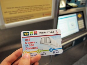 電車の切符を購入する